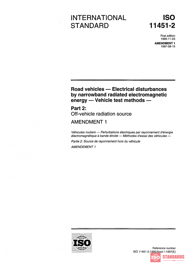 ISO 11451-2:1995/Amd 1:1997 PDF