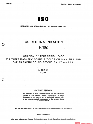 ISO/R 162:1960 PDF