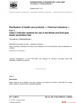 ISO 11140-3:2007/Cor 1:2007 PDF