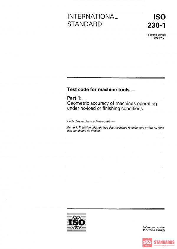 ISO 230-1:1996 PDF