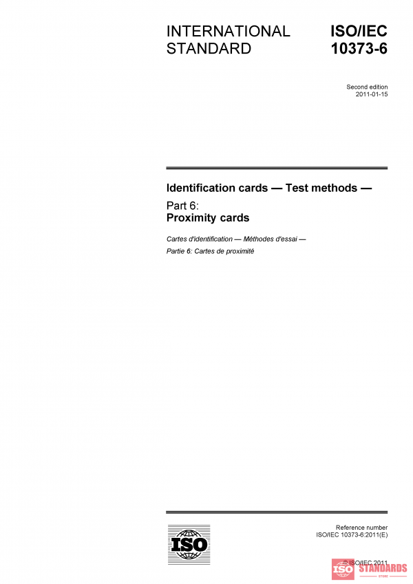 ISO/IEC 10373-6:2011 PDF