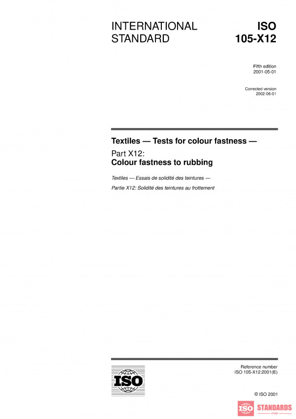 ISO 105-X12:2001 PDF