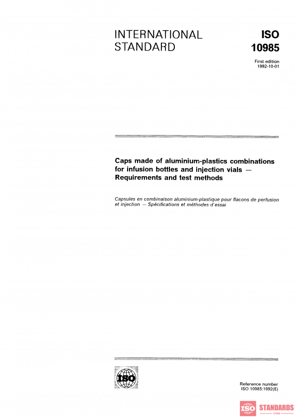 ISO 10985:1992 PDF