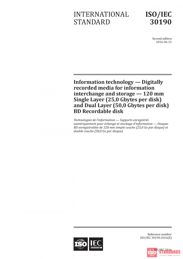 ISO/IEC 30190:2016 PDF