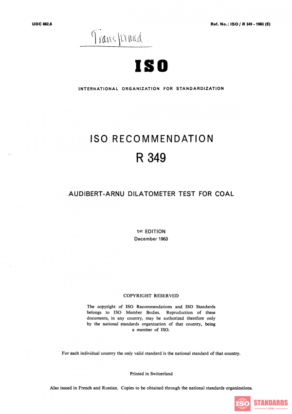 ISO/R 349:1963 PDF