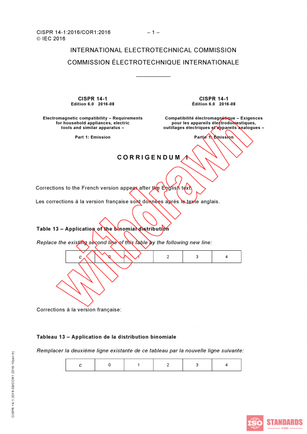 CISPR 14-1:2016/COR1:2016 PDF
