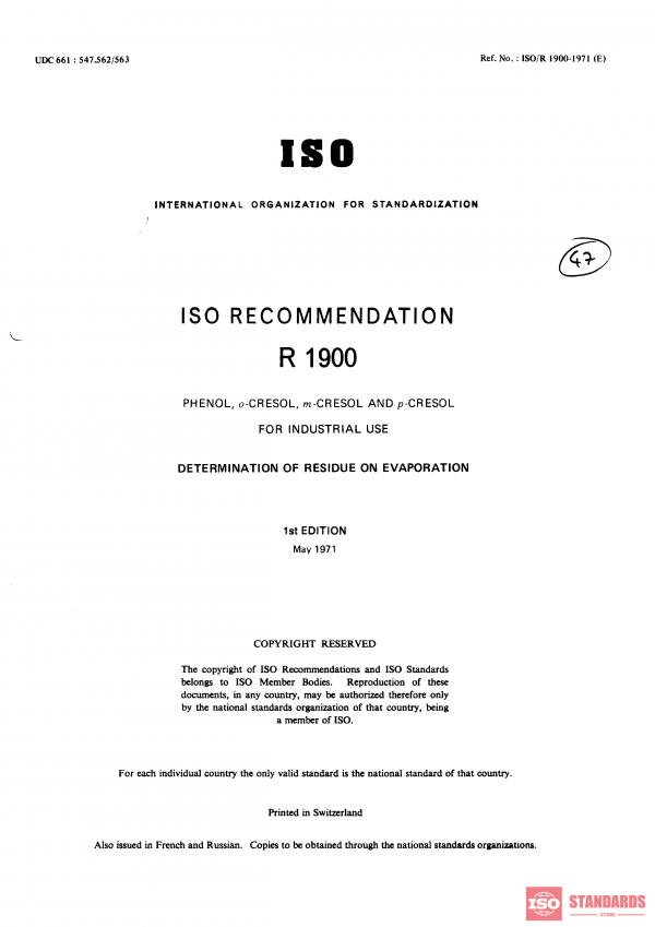 ISO/R 1900:1971 PDF