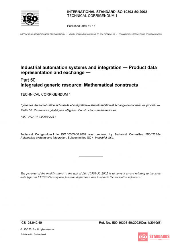 ISO 10303-50:2002/Cor 1:2010 PDF