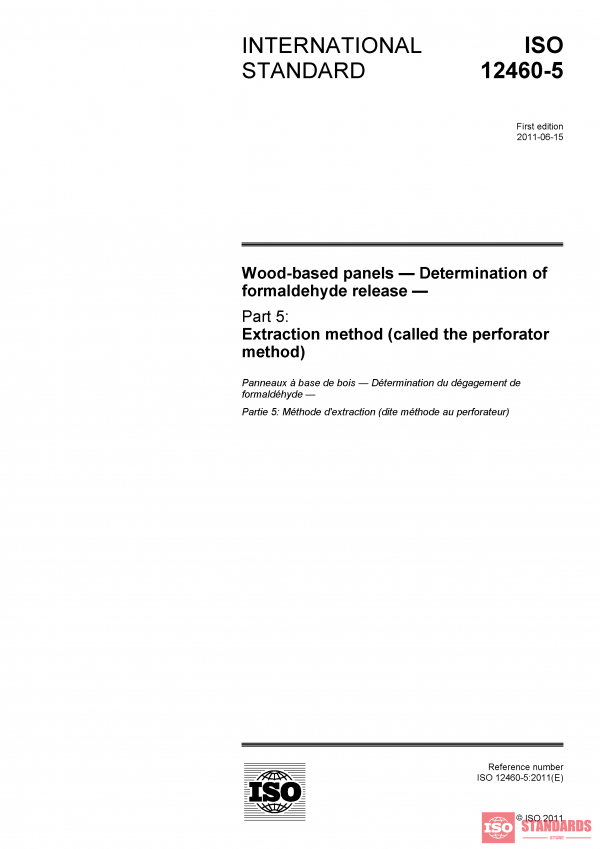 ISO 12460-5:2011 PDF