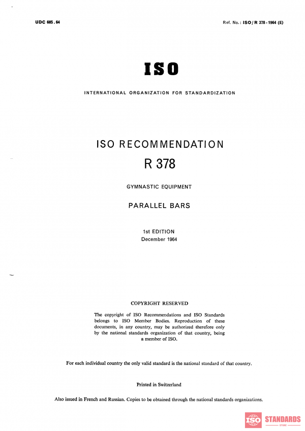 ISO/R 378:1964 PDF