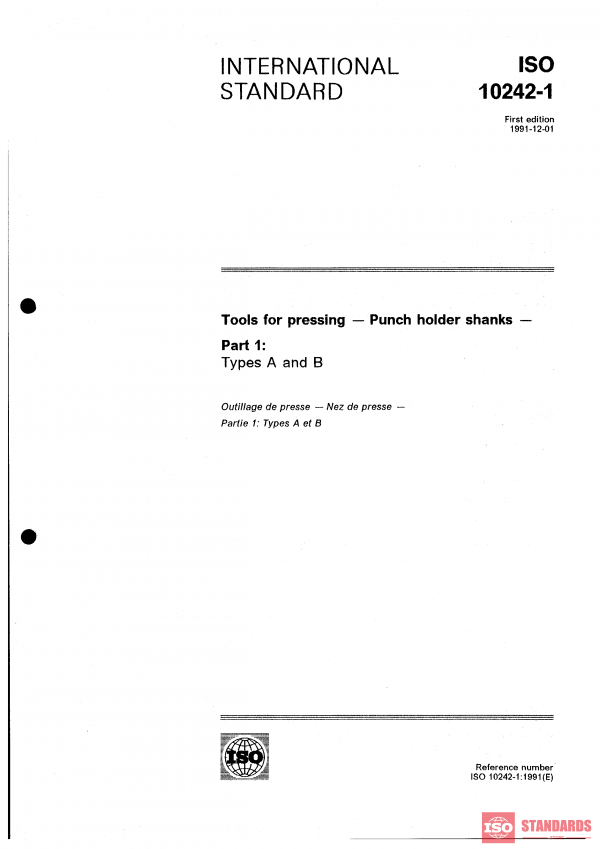 ISO 10242-1:1991 PDF