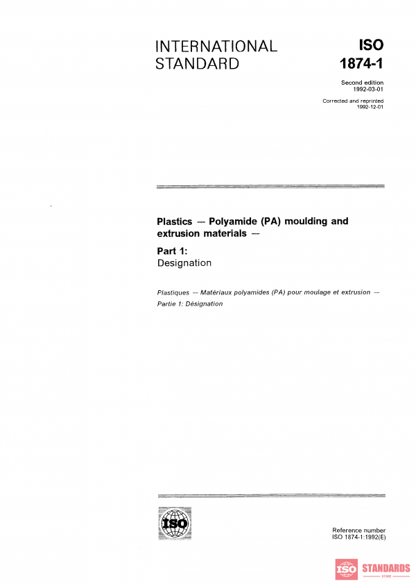 ISO 1874-1:1992 PDF