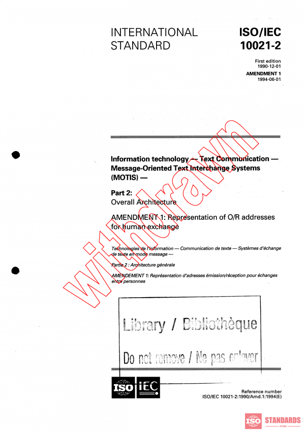 ISO/IEC 10021-2:1990/AMD1:1994 PDF