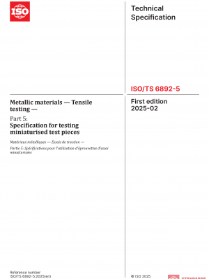 ISO/TS 6892-5:2025 PDF