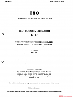 ISO/R 17:1955 PDF