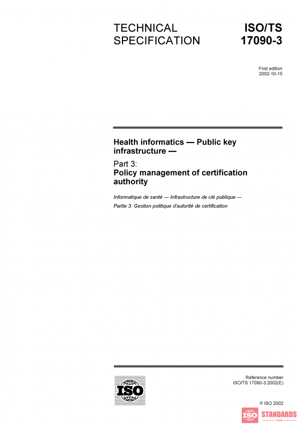 ISO/TS 17090-3:2002 PDF
