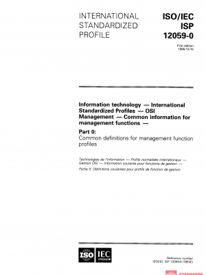 ISO/IEC ISP 12059-0:1995 PDF