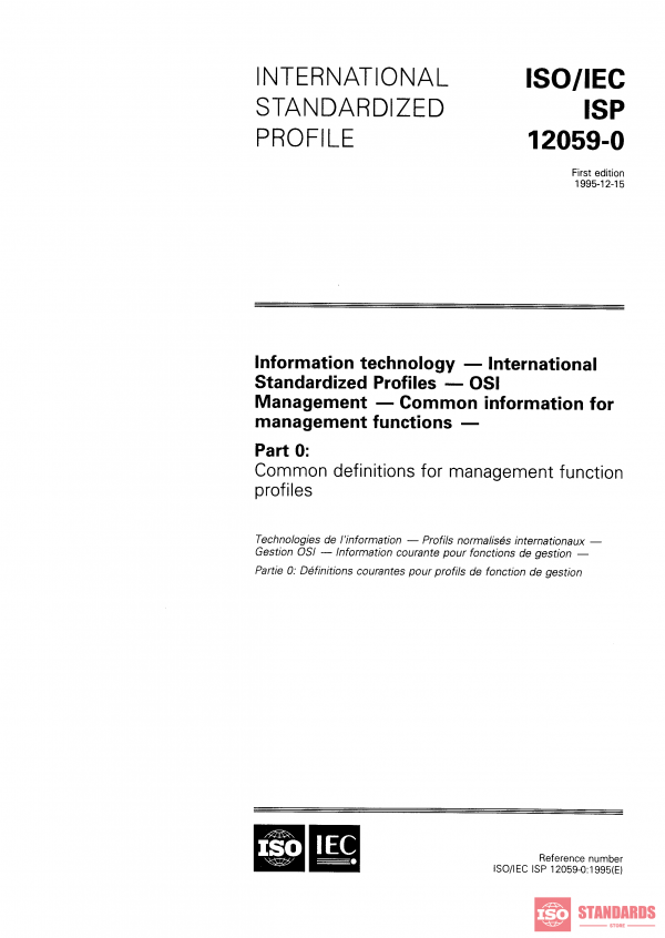 ISO/IEC ISP 12059-0:1995 PDF