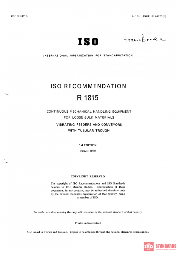 ISO/R 1815:1970 PDF