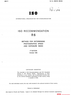 ISO/R 6:1954 PDF