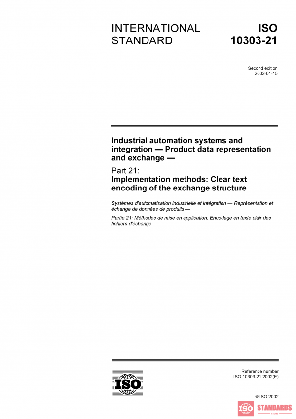 ISO 10303-21:2002 PDF