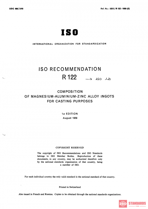 ISO/R 122:1959 PDF