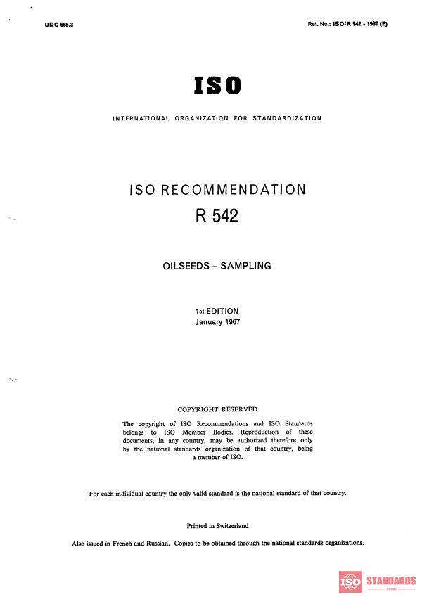 ISO/R 542:1967 PDF