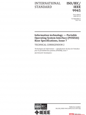 ISO/IEC/IEEE 9945:2009/COR2:2017 PDF
