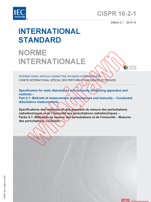 CISPR 16-2-1:2008+AMD1:2010 CSV PDF