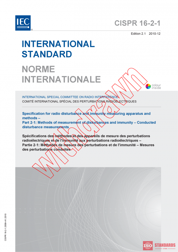 CISPR 16-2-1:2008+AMD1:2010 CSV PDF