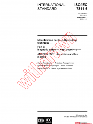 ISO/IEC 7811-6:2001/AMD1:2005 PDF