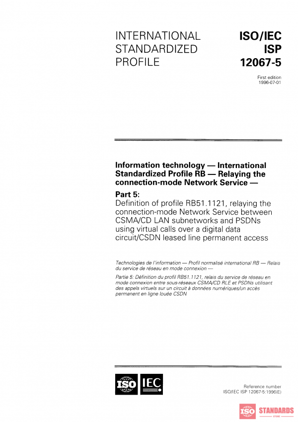 ISO/IEC ISP 12067-5:1996 PDF