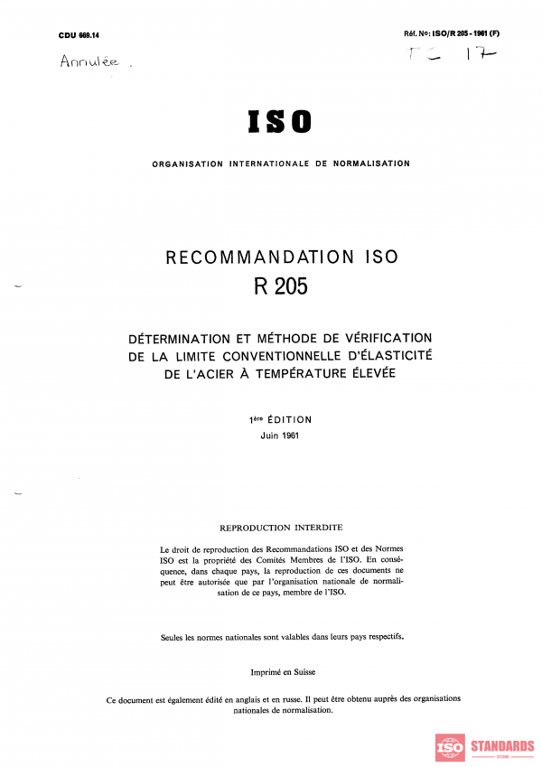 ISO/R 205:1961 PDF