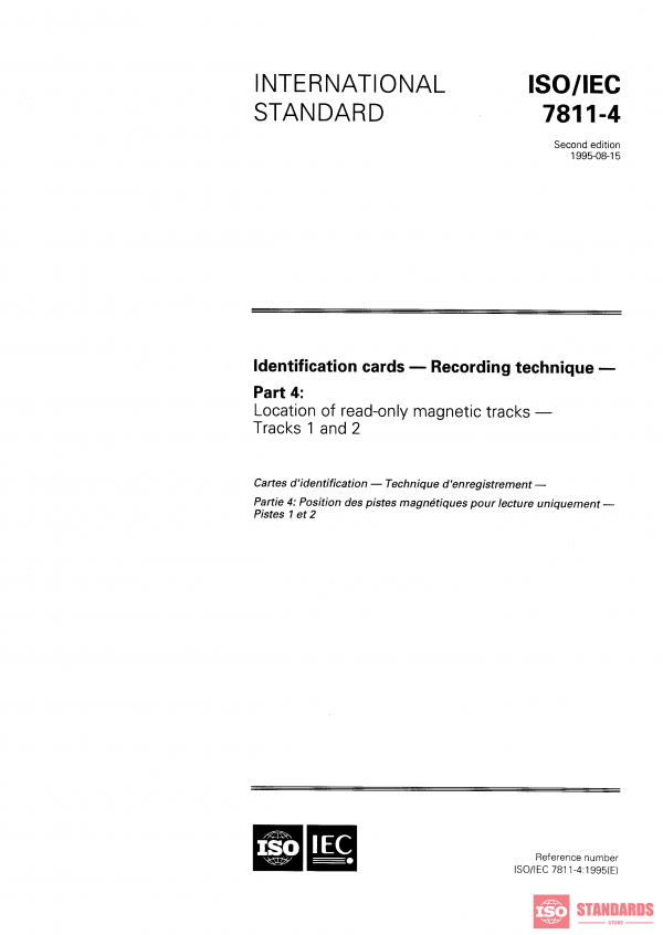 ISO/IEC 7811-4:1995 PDF