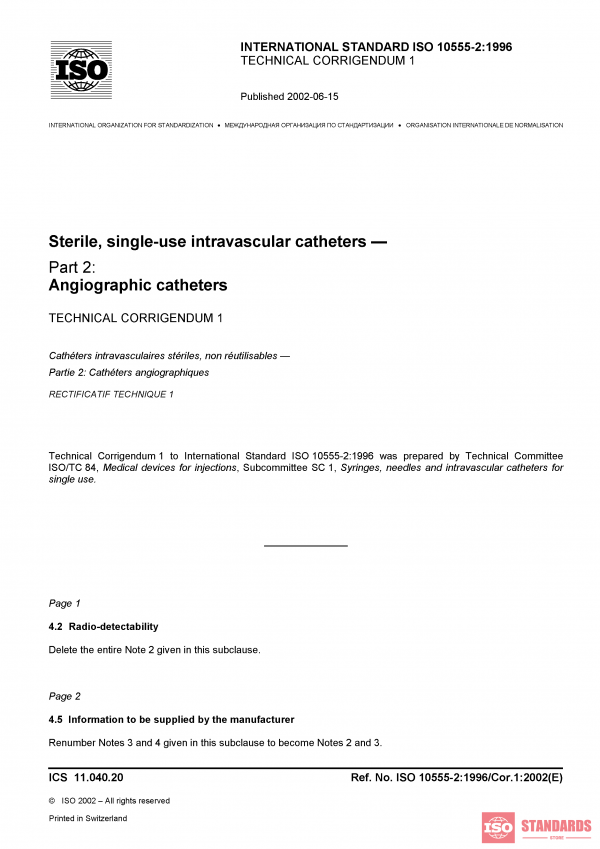 ISO 10555-2:1996/Cor 1:2002 PDF