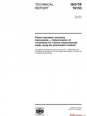 ISO/TR 16153:2004 PDF