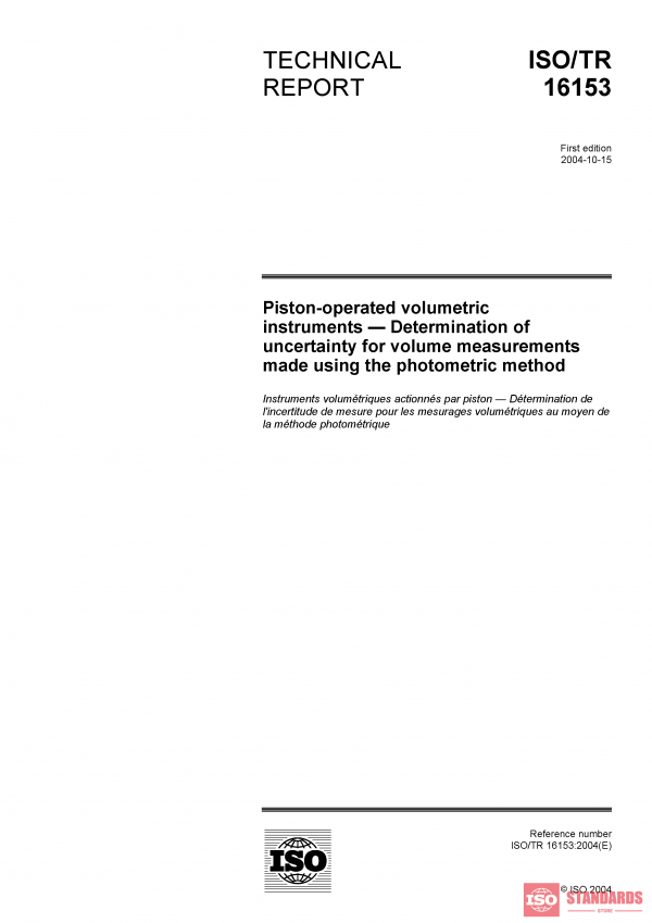 ISO/TR 16153:2004 PDF