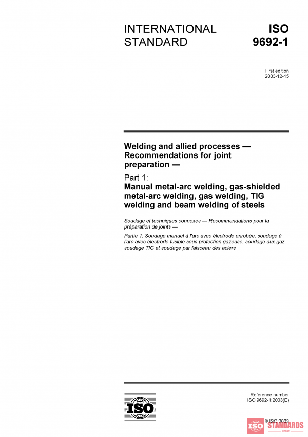 ISO 9692-1:2003 PDF