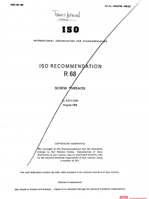 ISO/R 68:1958 PDF