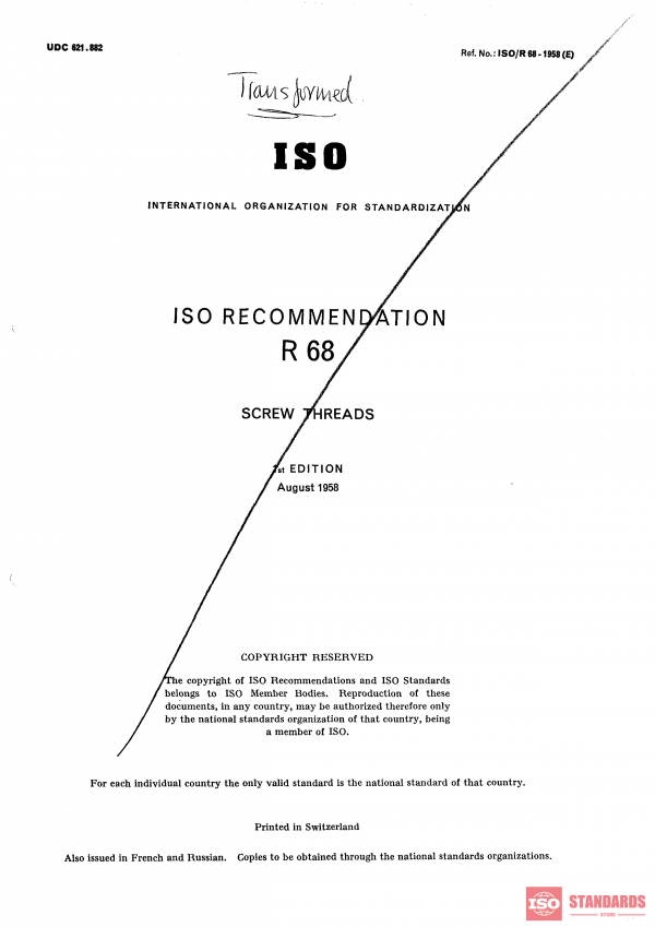 ISO/R 68:1958 PDF