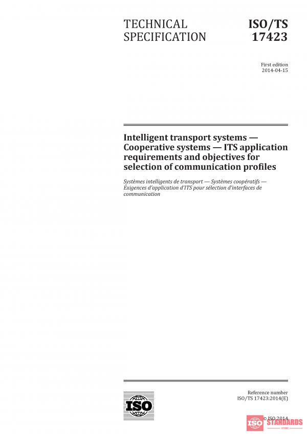 ISO/TS 17423:2014 PDF
