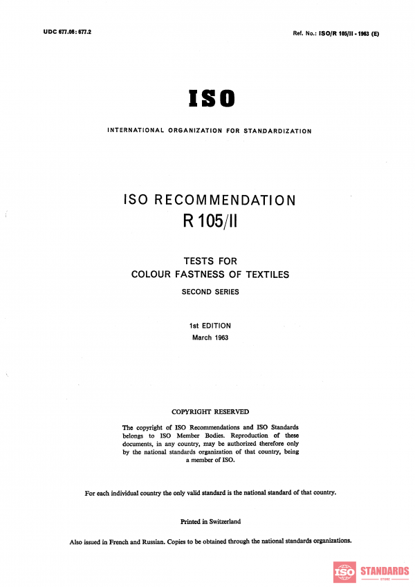 ISO/R 105-2:1963 PDF