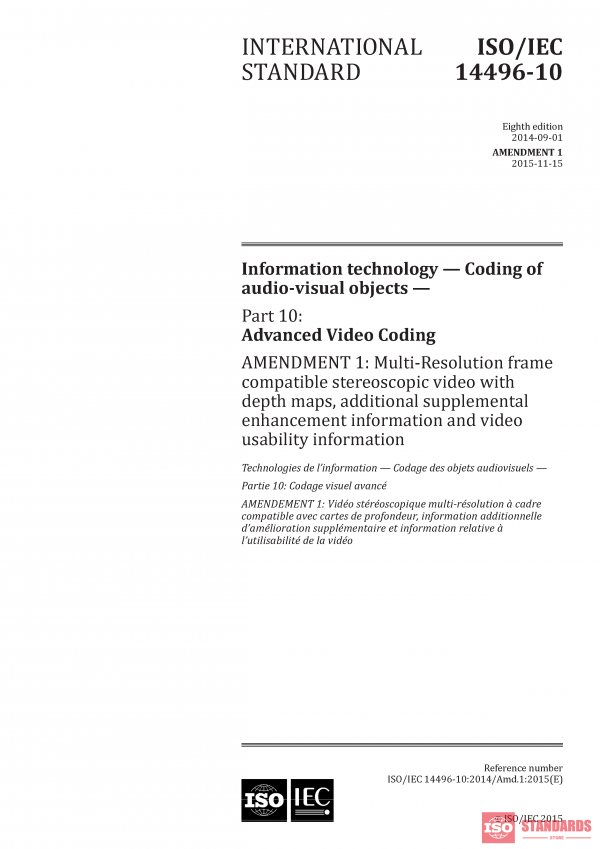 ISO/IEC 14496-10:2014/Amd 1:2015 PDF
