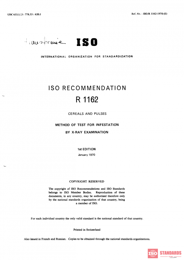 ISO/R 1162:1970 PDF
