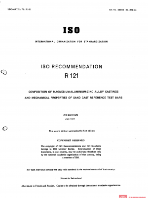 ISO/R 121:1971 PDF