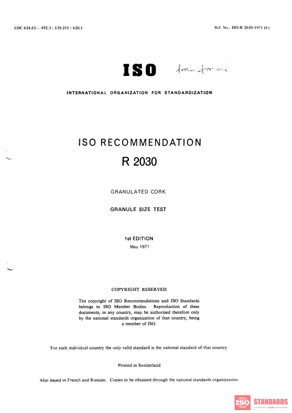 ISO/R 2030:1971 PDF