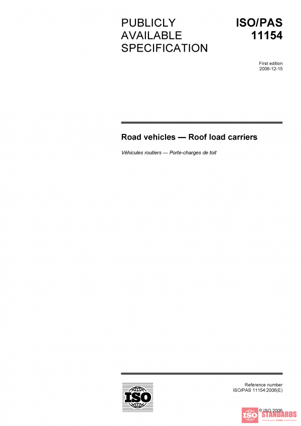 ISO/PAS 11154:2006 PDF