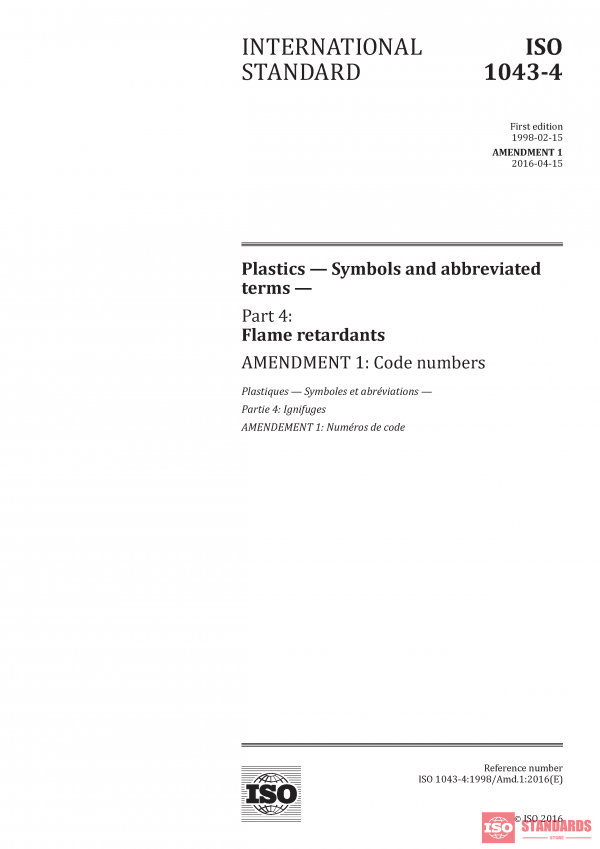 ISO 1043-4:1998/Amd 1:2016 PDF