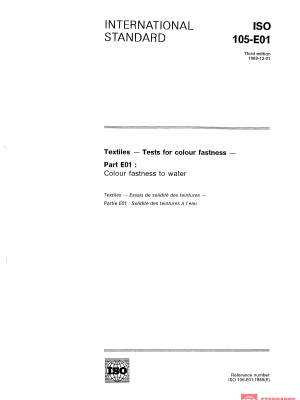 ISO 105-E01:1989 PDF