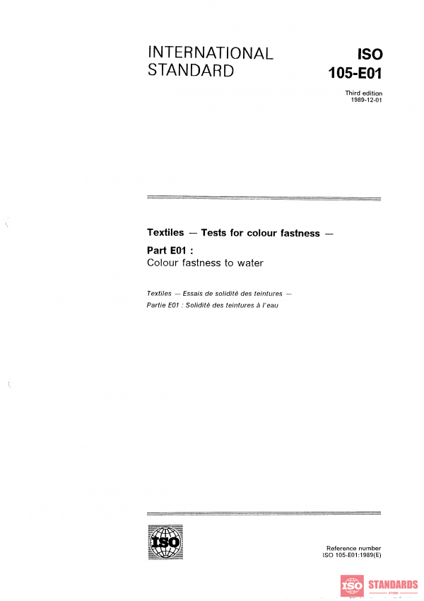 ISO 105-E01:1989 PDF